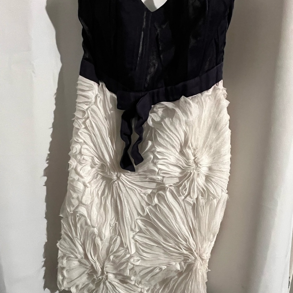 Chic Black and White Floral Midi Dress